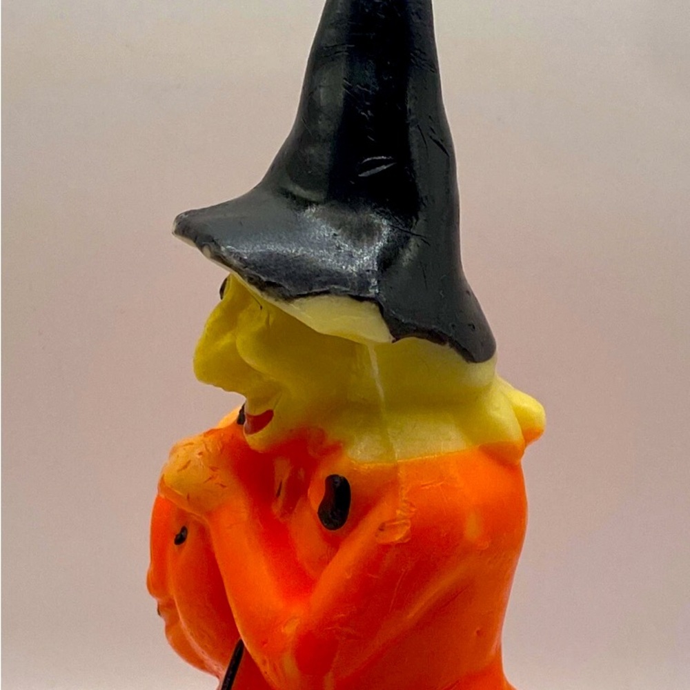 Vintage Gurley Halloween Witch With Pumpkin Candle- NOS Unused - Picture 3 of 9